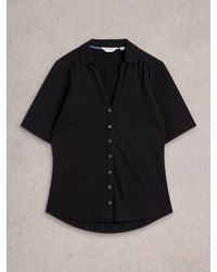 White Stuff - Annie Short Sleeve 100% Cotton Jersey Shirt - Lyst