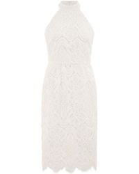 Yumi' - Lace Halter Neck Dress - Lyst