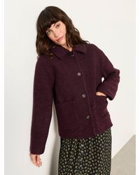 FatFace - Fatface Faye Plum Petite Boucle Jacket - Lyst