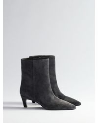 The Set - Premium Chisel Ankle Boots Suede - Lyst