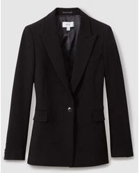 Reiss - Petite Puppytooth Single-Breasted Suit Blazer - Lyst
