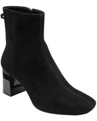 Lotus - Suede Block Heel Ankle Boots - Lyst