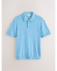 Next - Regular Fit Signature Short Sleeve Knit Polo With Cashmere Wool - Lyst