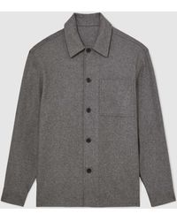 Reiss - Cooper - Soft Grey Wool-blend Patch-pocket Overshirt, 2x-large - Lyst