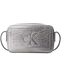Calvin Klein - Metallic Monogram Crossbody Camera Bag - Lyst
