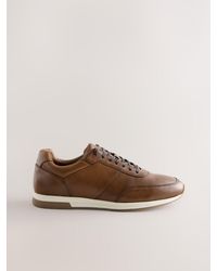 Next - Smart Leather Trainers - Lyst