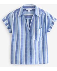 Next - Short Sleeve Shirt With Linen - Lyst