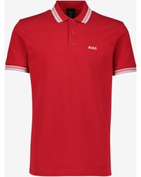 BOSS - Cotton Paddy Tipped Polo Shirt - Lyst