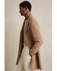 Reiss - Wool Blend Single Breasted Epsom Overcoat - Lyst