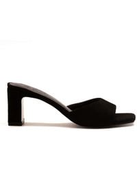 OFF THE HOOK - Park Suede Block Heel Sandals - Lyst