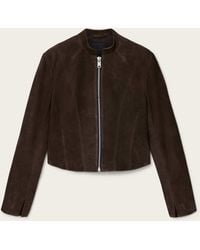 AllSaints - Allsaints Dark Sadler Suede Jacket - Lyst