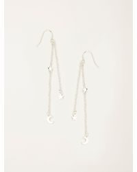 FatFace - Fatface Star And Moon Chain Earrings - Lyst