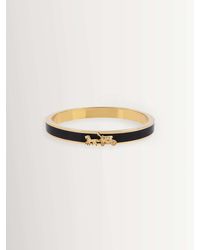 COACH - Horse And Carriage Enamel Hinged Bangle Bracelet - Lyst