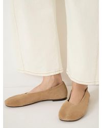 Hush - Bertie Round Toe Suede Ballet Flats - Lyst
