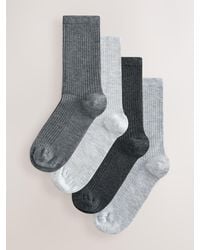 Next - Marl Supersoft Ribbed Ankle Socks 4 Pack - Lyst