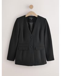 Next - V-Neck Collarless Blazer - Lyst