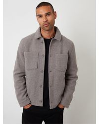 Threadbare - Faux Wool Button Up Quilted Shacket - Lyst