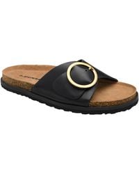 Dunlop - Leather Footbed Mule Sandals - Lyst