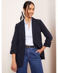 Friends Like These - Edge To Edge Tailored Sleeve Detail Blazer - Lyst