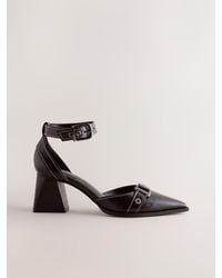 Next - Forever Comfort Point Toe Buckle Block Heels - Lyst