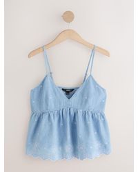 Next - Embroidered V-Neck Cami Top - Lyst