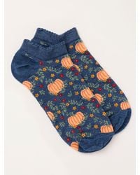 FatFace - Halloween Pumpkin Trainer Socks - Lyst