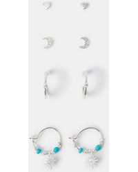 Accessorize - Celestial Stud & Hoop Earrings 4 Pack - Lyst