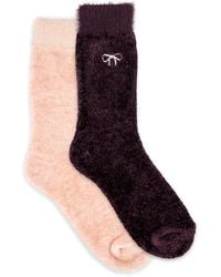 Totes - Super Soft Chenille Bed Socks 2 Pack - Lyst