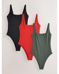 Next - Square Neck Swimsuits 3 Pack - Lyst