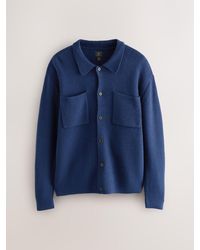 Next - Regular Fit Twin Pocket Collared Cardigan With Wool - Lyst