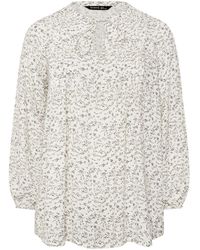 Evans - Shirred Boho Top - Lyst