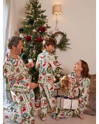 Cyberjammies - Christmas Postcard Printed Pyjamas Set - Lyst
