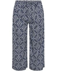 M Com - Petite Abstract Print Wide Leg Culottes - Lyst