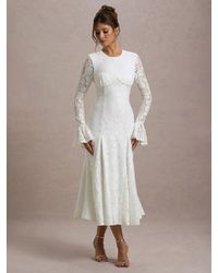 Club L London - For Life Lace Long Sleeve Midi Dress - Lyst