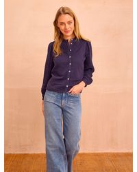 Aspiga - Chevron Lace Cotton Cheesecloth Shirt - Lyst