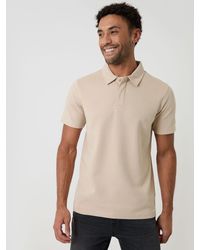 Threadbare - Textured Hidden Placket Polo Shirt - Lyst