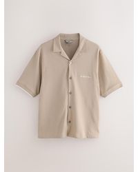 Next - Regular Fit Jersey Short Sleeve Revere Collar Shirt - Lyst