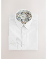 Next - Cotton Rich Trimmed Textured Shirt - Lyst