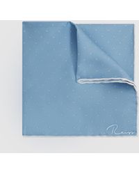 Reiss - Liam - Blue Polka Dot Silk Pocket Square, One - Lyst