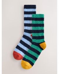 Next - Rugby Stripe Fluffy Socks 2 Pack - Lyst