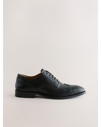 Next - Leather Brogue Shoes - Lyst