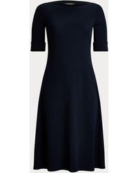 Ralph Lauren - Curve Munzie Rib Knit Stretch Cotton Midi Dress - Lyst