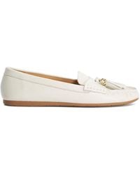 Dune - Standard Fit Leather Tassle Detail Soft Loafers - Lyst