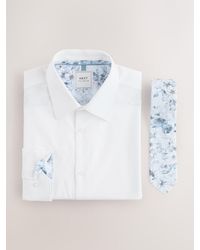 Next - Slim Fit Occasion Shirt And Tie Set - Lyst