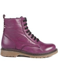 Pavers - All Leather Block Heel Ankle Boots - Lyst