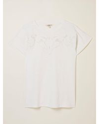 FatFace - Chloe Lace Cutwork T-Shirt - Lyst