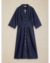 White Stuff - Luna Denim Pleat Dress - Lyst