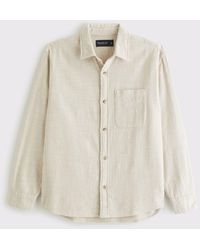 Abercrombie & Fitch - Long Sleeve Textural Flannel Button Up Shirt - Lyst