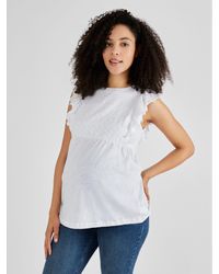 Jojo Maman Bébé - Umstandsmode Oberteil Mit Lochstickerei - Lyst