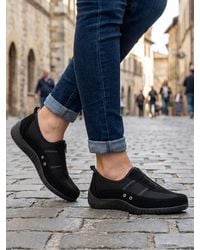 Pavers - Memory Foam Leather Slip On Trainers - Lyst